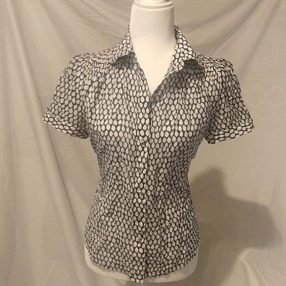 Banana Republic blouse blue white